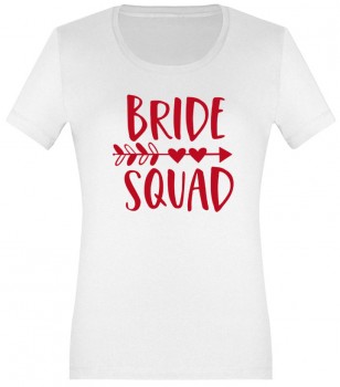 Rozlučkové tričko s nápisem Bride Squad