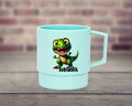 Plastový hrnek barevný Crazy Dino