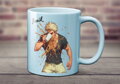 Pastelový keramický hrnek Boy coffee