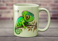 Pastelový keramický hrnek Chameleoni