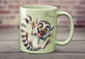 Pastelový keramický hrnek Lemur