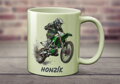 Pastelový keramický hrnek Motocros