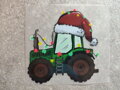 Vánoční nažehlovačka s motivem vánoční Zelený traktor