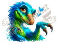 Nažehlovačka Crazy Dino