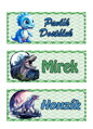 Nažehlovací jmenovka Dinosauři