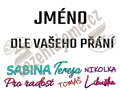 Samolepka JMÉNO NA PŘÁNÍ