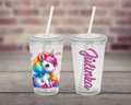 Plastový pohárek s brčkem Unicorn