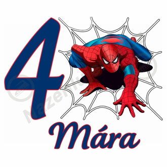 Narozeninová nažehlovačka Spidermann s pavučinou