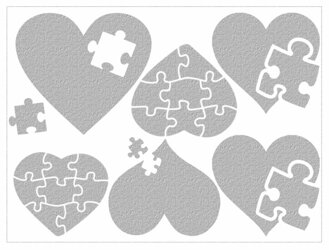 Reflexní arch Srdce puzzle