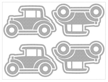 Nažehlovačka Auto obrys Reflexní nažehlovací arch Auto obrys
