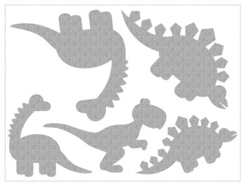 Reflexní nažehlovací arch Dinosauři