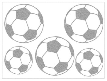 Reflexní nažehlovací arch Fotbalový míč