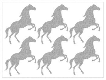 Reflexní nažehlovací arch Kůň