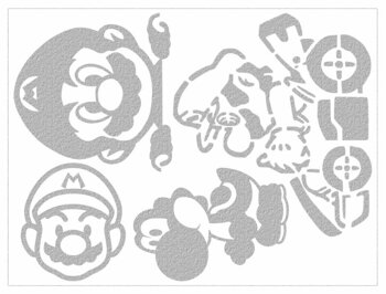 Reflexní nažehlovací arch Mario 4