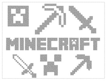 Reflexní nažehlovací arch Minecraft