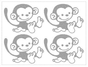 Reflexní nažehlovací arch Opička