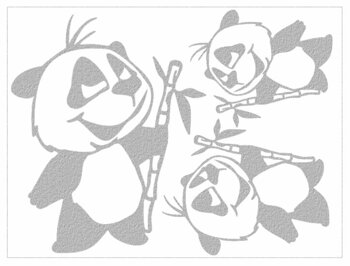 Reflexní nažehlovací arch Panda 3