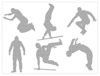Nažehlovačka Parkour Reflexní nažehlovací arch Parkour