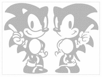 Reflexní nažehlovací arch Sonic 2