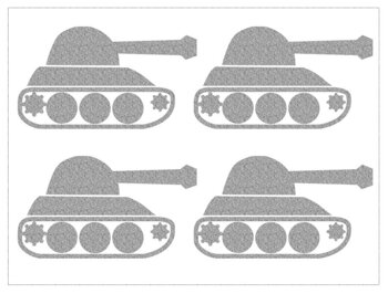 Reflexní nažehlovací arch Tank