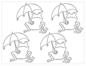 Reflexní nažehlovací arch Žába deštník