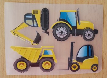 Nažehlovací obrázky s motivy nákladních aut pro kluky