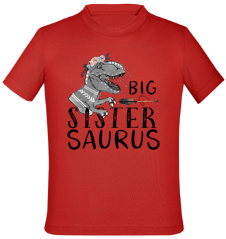tričko Saurus 4 sourozenecké tričko s motivem big sister saurus