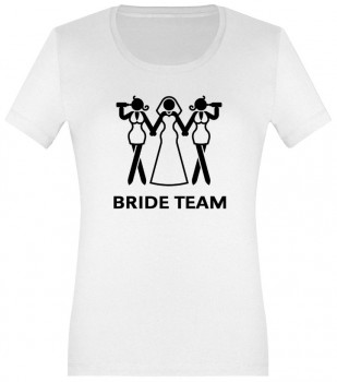 Rozlučkové tričko s motivem Bride team pro kamarádky