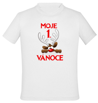 tričko Vánoce - číslo na přání tričko s motivem moje první vánoce