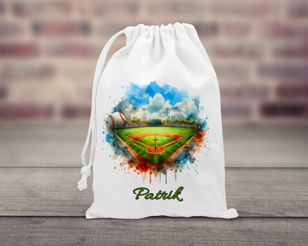 Bavlněný pytlík stahovací Baseball