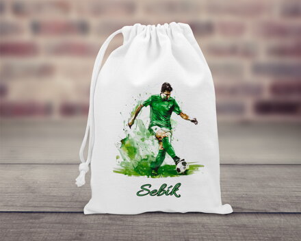 Bavlněný pytlík stahovací Fotbal