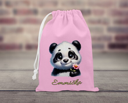 Bavlněný pytlík stahovací Panda