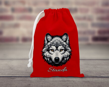 Bavlněný pytlík stahovací Vlci