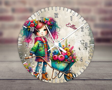 Hodiny Quirky girl