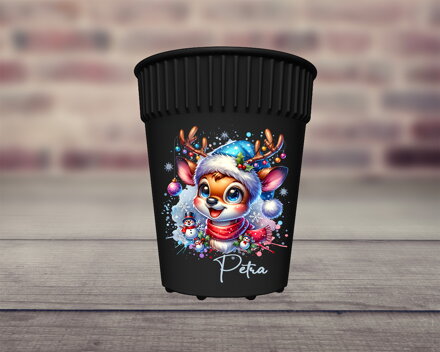 HOT CUP kelímek Vánoční Happy sobík