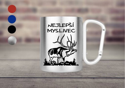 Nerezový hrnek s karabinou Nejlepší myslivec