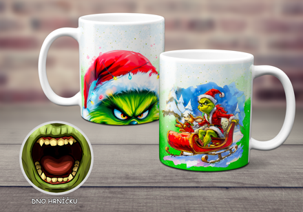 Keramický hrnek s obličejem GRINCH