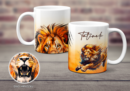 Keramický hrnek s obličejem LEV