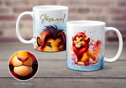 Keramický hrnek s obličejem Lvíček