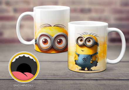 Keramický hrnek s obličejem Žlutý mimoň