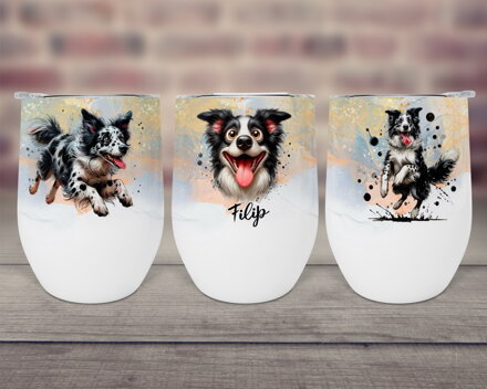 Pohárek KÁVA & VÍNO Border Colie