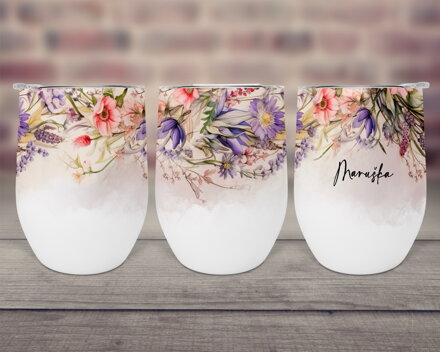 Pohárek KÁVA & VÍNO Květinový 1