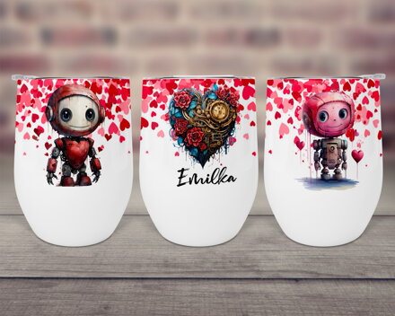 Pohárek KÁVA & VÍNO Robot LOVE