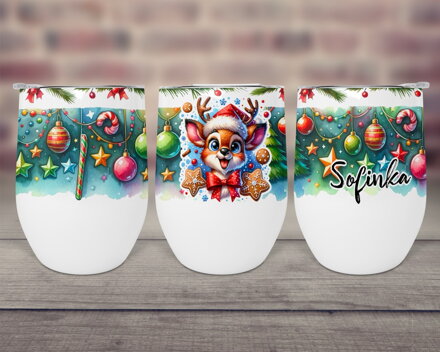 Pohárek KÁVA & VÍNO Vánoční Happy Sob