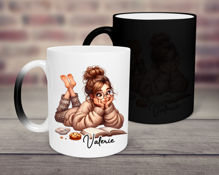 Magický hrnek Dívka milující knihy