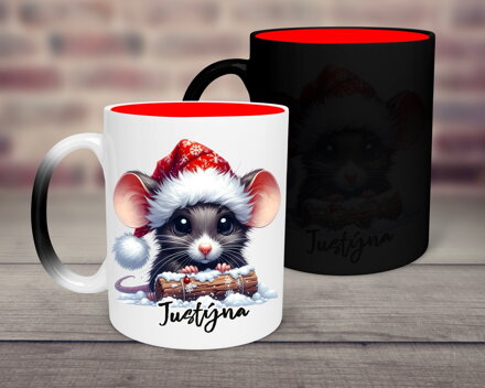 Magický hrnek Vánoční Myška
