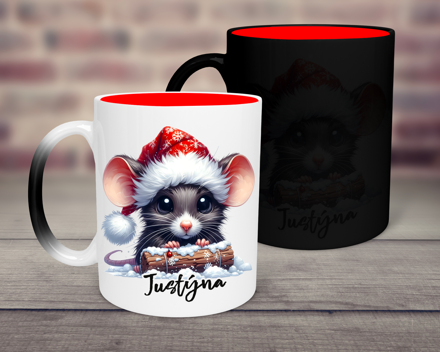 Magický hrnek Vánoční Myška