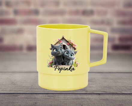 Plastový hrnek barevný Mourek