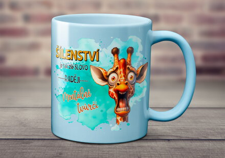 Pastelový keramický hrnek Šílenství