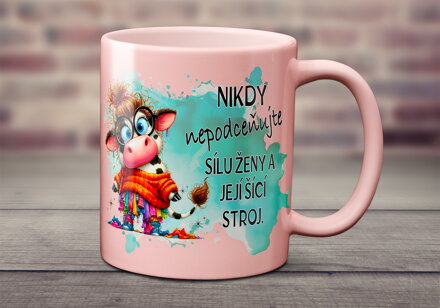 Pastelový keramický hrnek Šicí stroj
